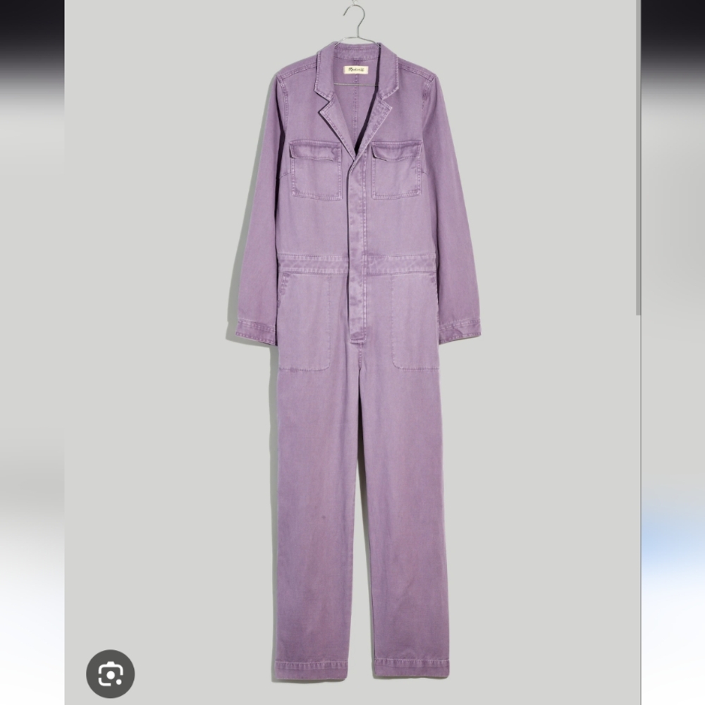 Madewell Signature Coverall Jumpsuit Small purple/smoky grape